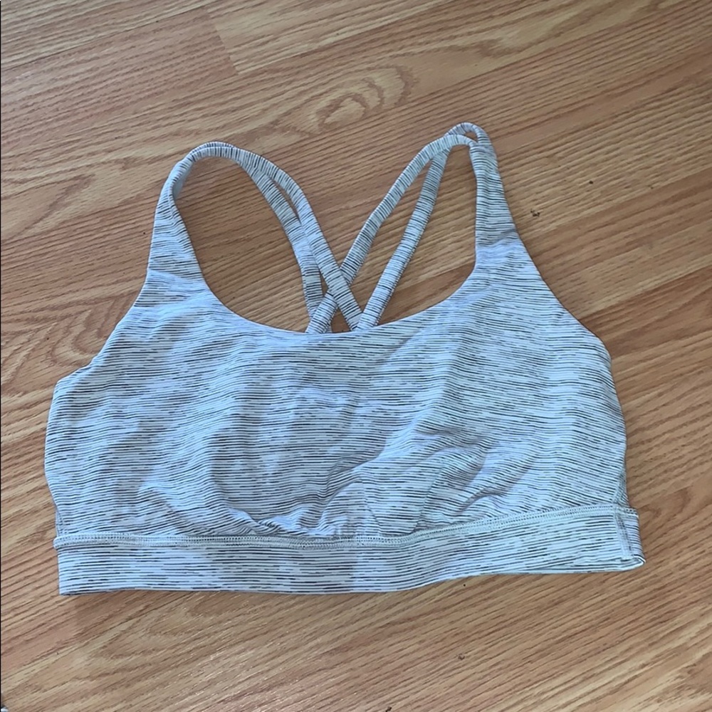 Lululemon Heather Grey Energy Sports Bra